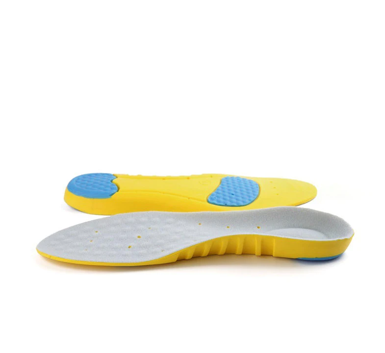 Yellow Unisex Shoe Inserts Orthotic Sports Arch Support shoes Insoles Shock Absorption size 34-45 - Color: Yellow