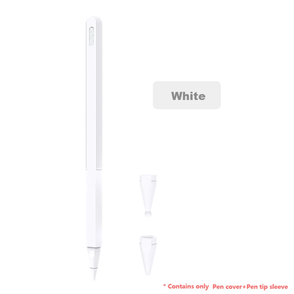Силиконовый чехол-держатель для карандаша для Apple Pencil 2, подставка-держатель для iPad Pro, стилус, защитный чехол - Цвета: Белый