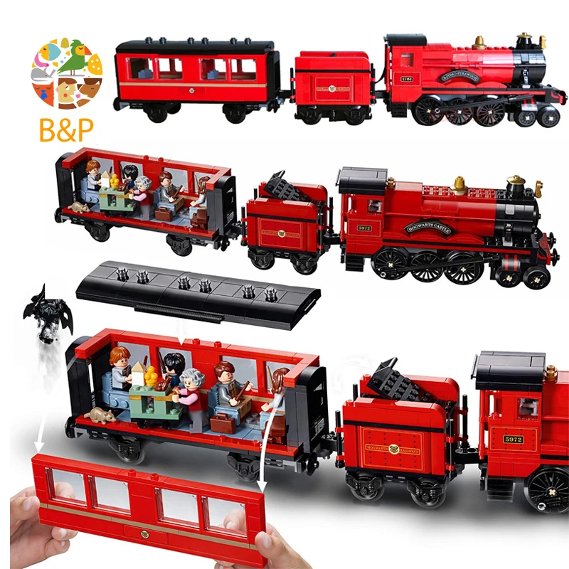 75955, 832 шт., серия Поттер, экспресс-поезд, модель, строительный блок, развивающие игрушки для детей, 11006, подарок