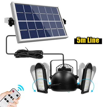 

Led Solar Garage Light Adjustable Solar Garden Lamp Remote Control Dimmable Indoor Outdoor Lighting for Home Warehouse Workshop