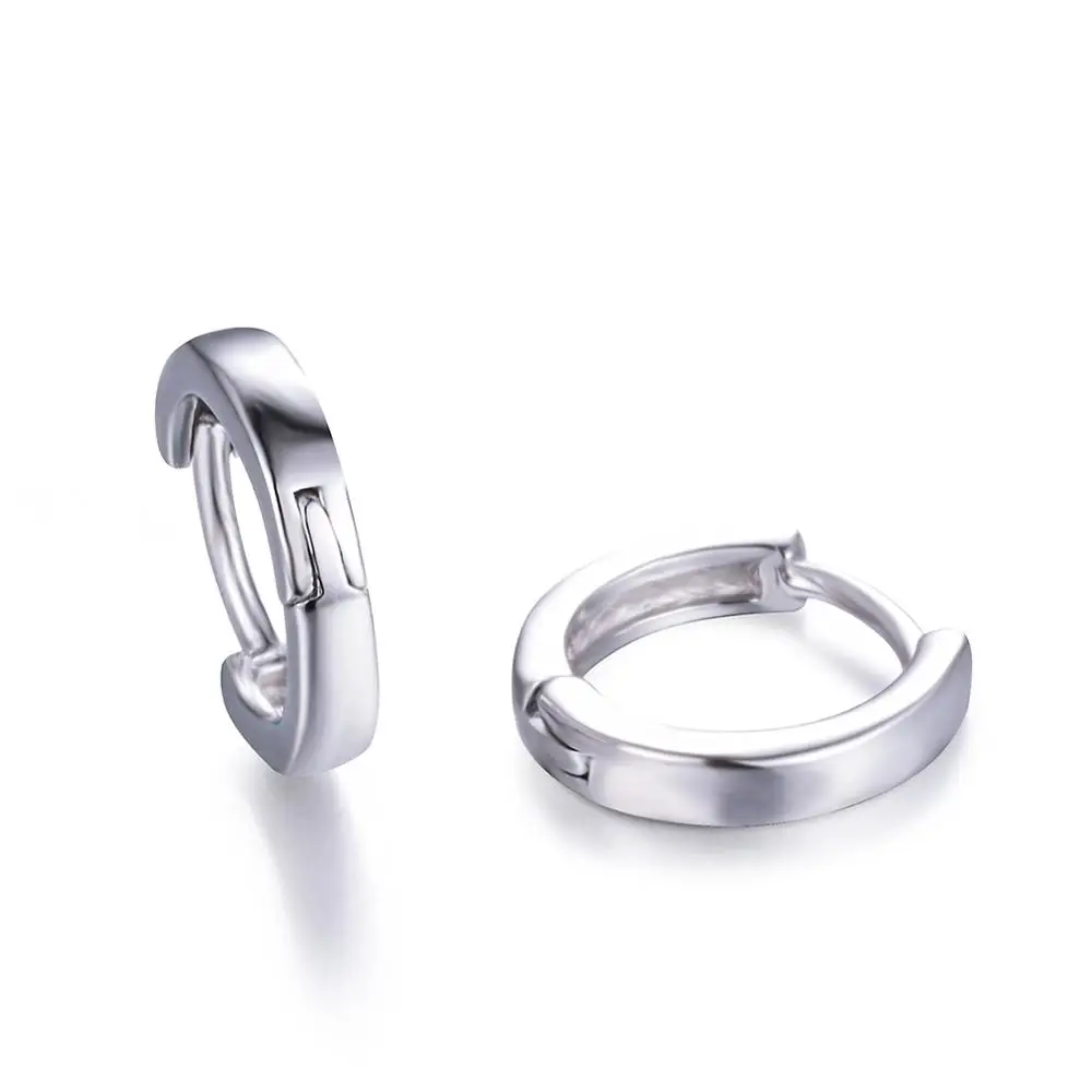 

Simple Ladies Small Circle Hoop Earrings Fashion Party Wedding Double Earrings 100% Real 925 Sterling Silver Earrings For Women