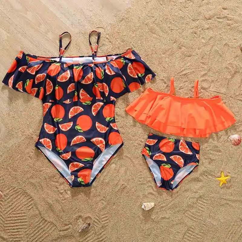 Mother And Daughter Swimsuit Family Look Mommy and Me Clothes Bikini