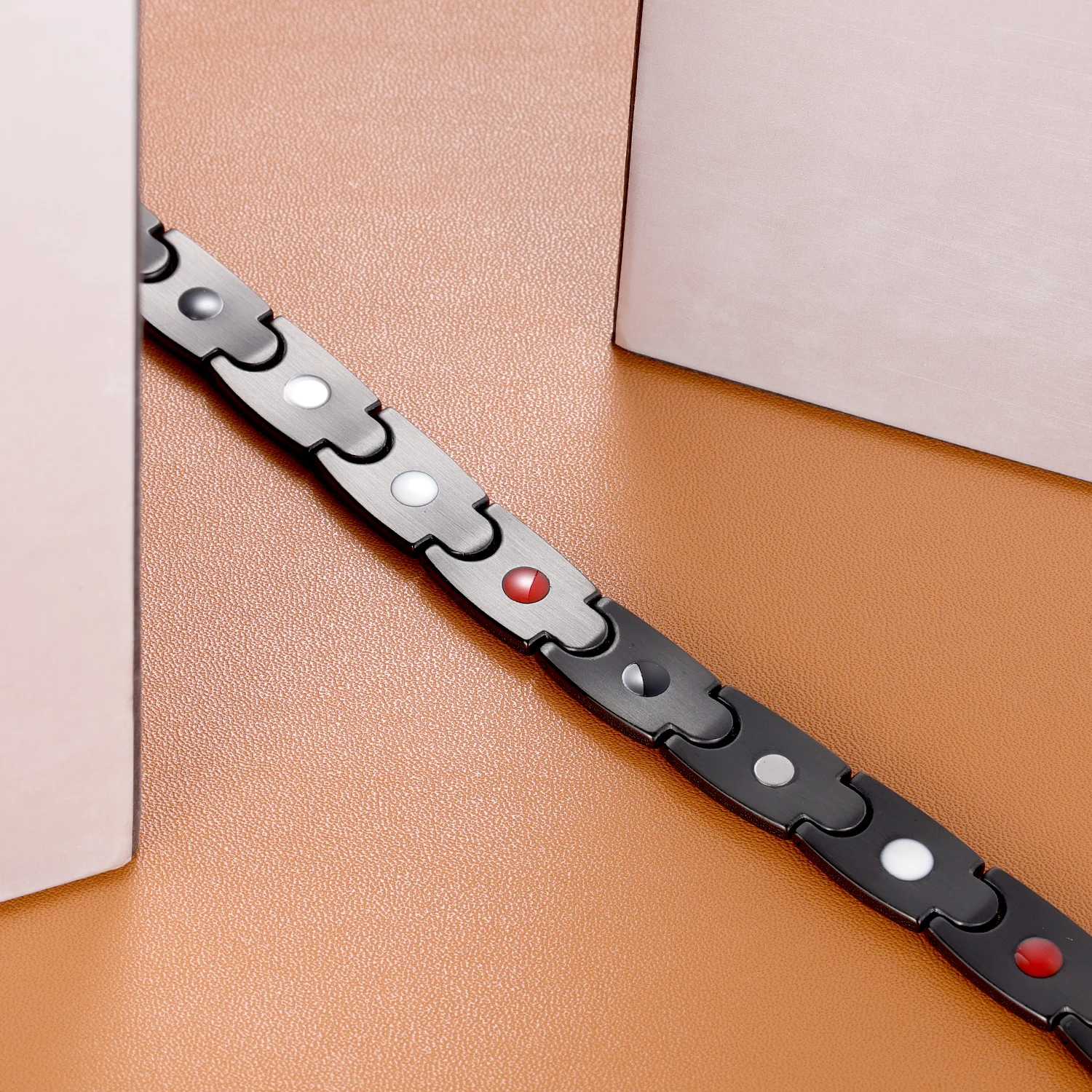 Rainso Healing Magnetic Bracelet For Men Woman 316L Stainless Steel Bracelet 4in1 Elements Bangles Chain & Link Bracelets Viking