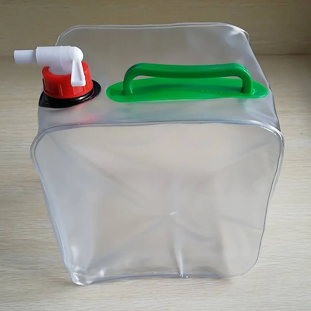 

10L Capacity Foldable Bucket Kettle Water Tank Portable Water Carrier Bag Outdoor Collapsible Transparent Drinking Water Bag