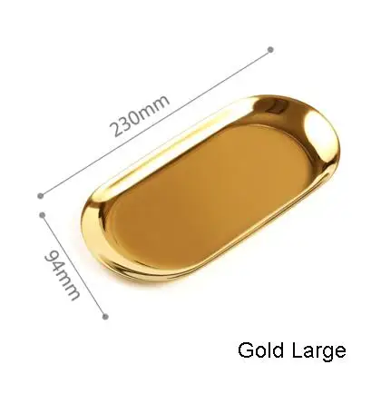 gold large Tobs Северная Европа золотой торт украшение тарелка десерт металлический поднос ins ювелирные изделия кольцо лоток для хранения для свадьбы эллипс кекс стенд - Цвет: gold large