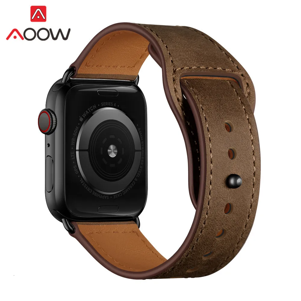 Ремешок из натуральной кожи петлевой для часов Apple Watch 38 мм 42 мм 40 мм 44 мм браслет ремешок Карлос Корреа аксессуары для iwatch 1 2 3 4