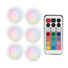 Thrisdar 13 цветов RGBW под шкафом Свет Беспроводной Dimmable шкаф кухонный шкаф коридор, лестница светодиодный ночник