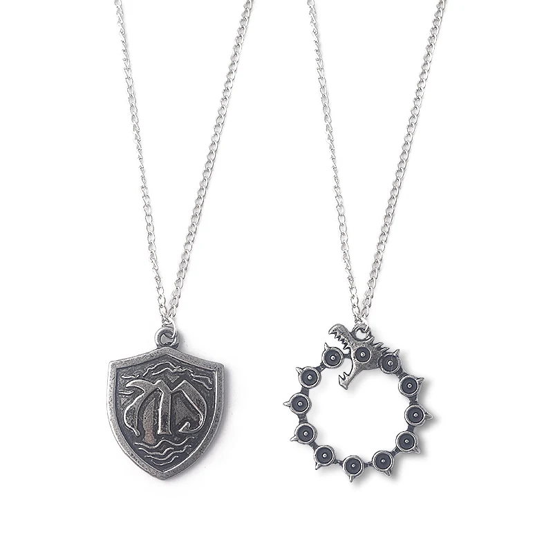 Anime The Seven Deadly Sins Necklace Meliodas Dragon Tattoos Badge Necklaces Nanatsu No Taizai Pendant For Women Men Jewelry Pendant Necklaces Aliexpress