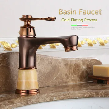 

Brass Bathroom Hot And Cold Water Mixer Household Hot And Cold Basin Faucet Single-unit Bathroom Desktop Faucet