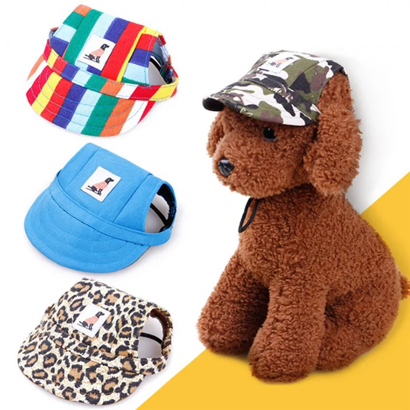 Sombrero para mascotas con agujeros para las orejas, gorra de béisbol ajustable para perros medianos pequeños, gorro para perro, para exteriores, senderismo, productos para mascotas