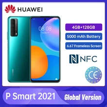 Huawei P Smart 2021 SmartPhone 6.67-Inch Frameless Screen 48MP Quad Camera Fingerprint Recognition 5000mAh Battery Kirin 710A