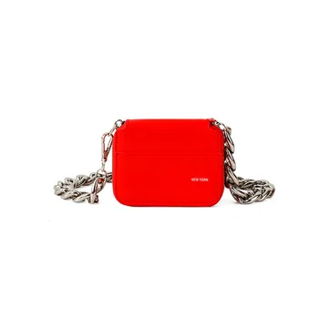 

2020 Women's Bag Chain Single Shoulder Crossbody Mini Pack Solid Color Locomotive Style Card Package C551