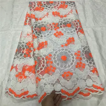 

African Lace Fabric 2019 Red Milk silky Lace Fabrics High Quality net Lace Embroidery French Tulle Lace Fabric For Wedding