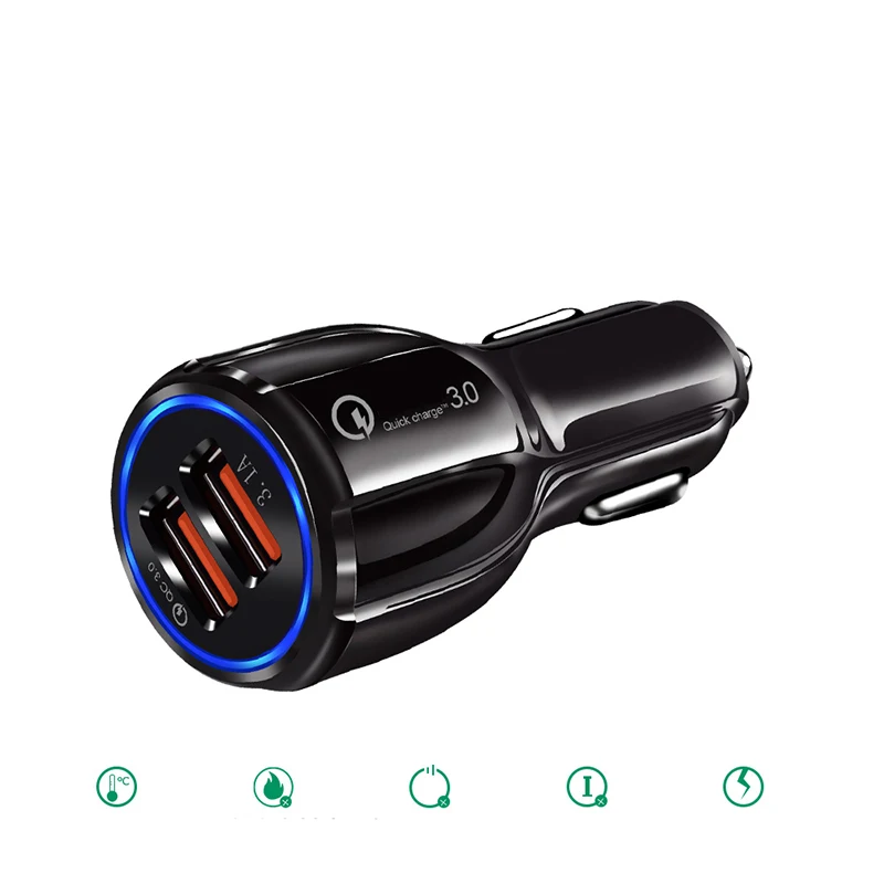 5 V/3.1A qC 3 0 2 смарт автомобильное зарядное устройство для телефона двойной USB