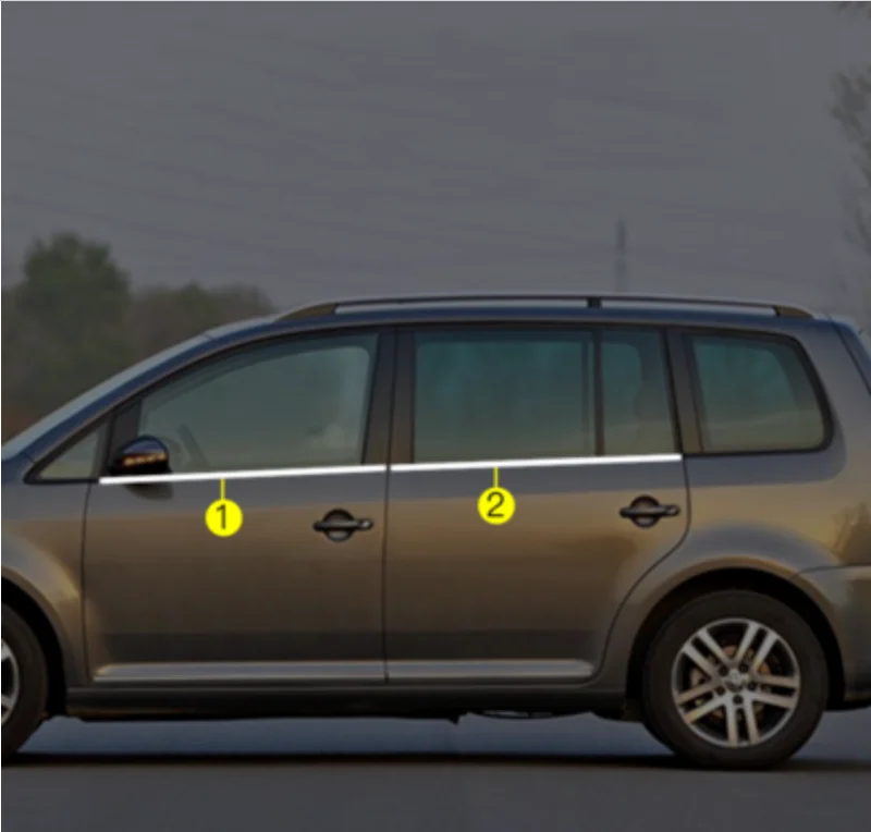Для Volkswagen Touran 2005- оконная блестящая полоса обшивка кузова из нержавеющей стали отделка окна автомобиля Стайлинг