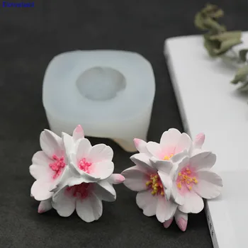 

Three Cherry Blossom Vent Plaster Molds, Aromatherapy Car Perfume, DIY Handmade Silicone Soap Mold Fondant Cake Mold Cake Decor