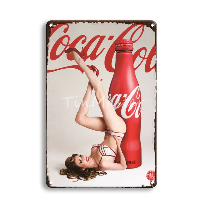 Потертый шик ORVAL RICARD PIN UP COLA Оловянная металлическая табличка Decoracion Hogar современный винтажный домашний декор металлический постер в стиле ретро - Цвет: 10497