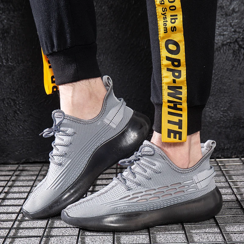 

Spring Autumn Lace-up Flyknit Style Breathable Comfortable Light Jbllyy 2020 mens shoes casual