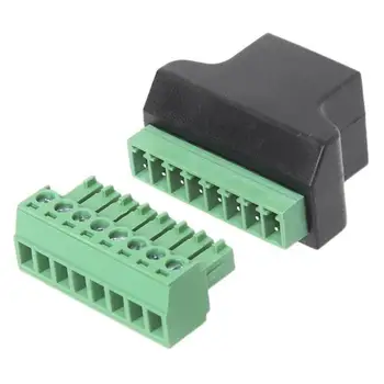 

RJ45 Female to 8 Pin Screw Terminal Converter Ethernet Cable Extender Adapter Connector for CCTV DVR network Plug