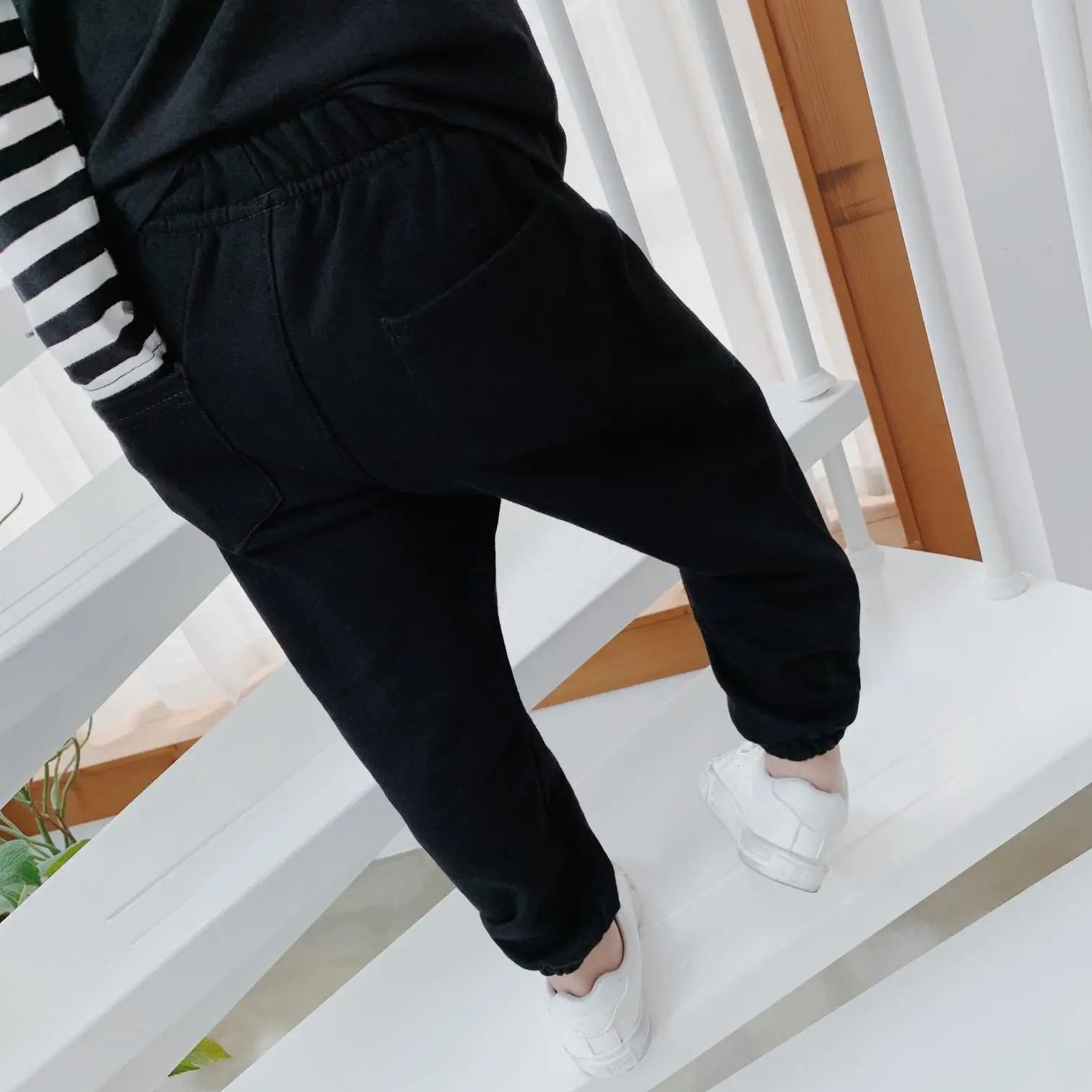 Mn2019 Autumn And Winter New Products INS-Children Two-color Unilateral Printed Letter Casual Athletic Pants