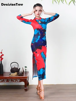 

2020 chinese women cheongsam lady qipao print flower long dress bride wedding dresses elegant gown vestidos cheongsam dress