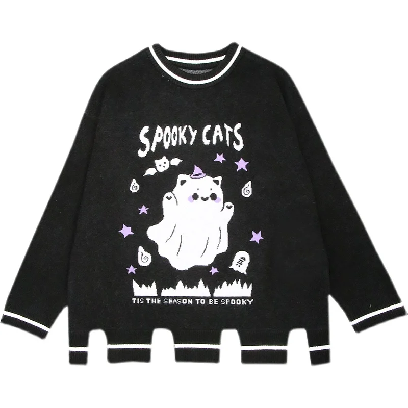 Autumn Winter Mori Girl Graphic Sweater 
