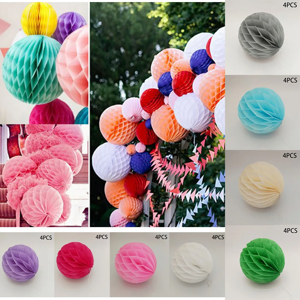 4 шт./компл. бумажный цветочный шар подвесной фонарик фонарь вентилятор для
