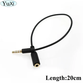 

YuXi 20cm 3.5mm Jack AUX Audio Extension Cable Cord 3.5 Aux Headphone Earphone Speaker Stereo Splitter Audio Cable Cord