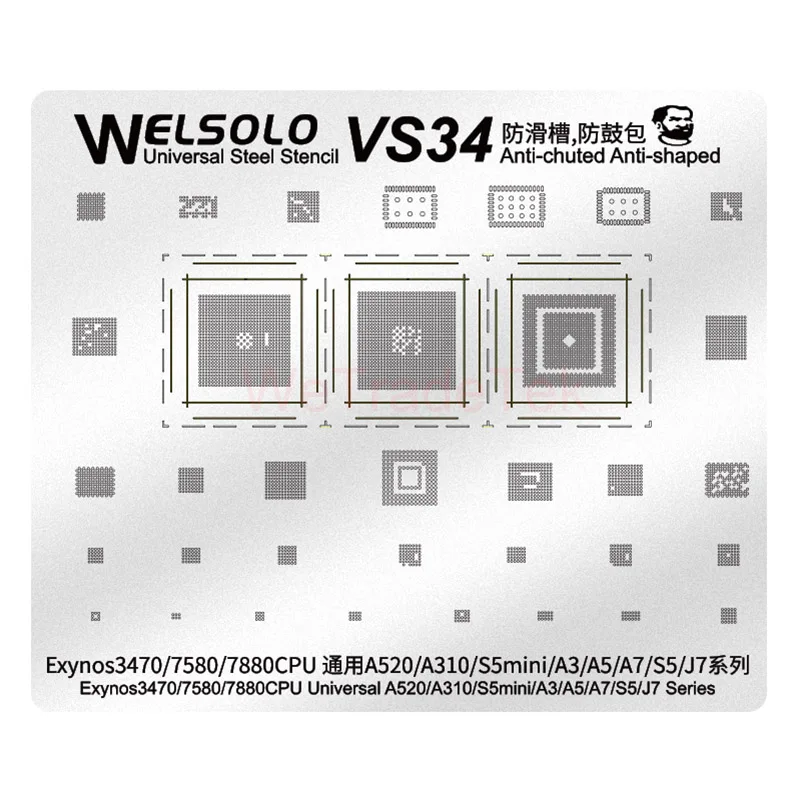 Механик BGA трафарет для Samsung S9 + S8 S7 S6 J7 J6 A5 анти образный Процессор IC ремонт олова