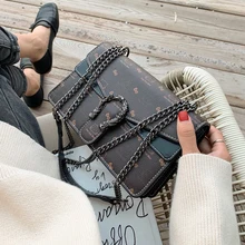 Маленькая женская сумка на цепочке, популярная новинка, Корейская версия, универсальная сумка-мессенджер, иностранный стиль, на одно плечо, модная квадратная сумка