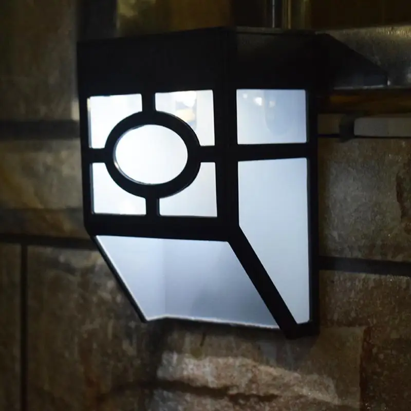 

LED Solar Retro Wall Light Pane Light Outdoor Garden Path Landscape Fence Yard Lamp