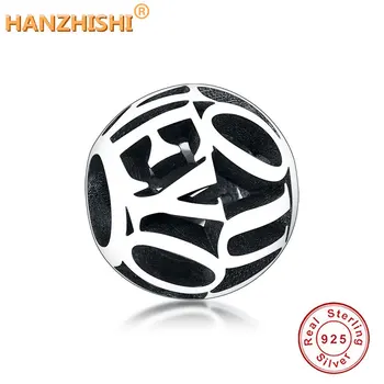 

Openwork I Love You Script Charm Beads 925 Sterling Silver Bead Fit Original Pandora Charms Bracelets 2020 DIY Jewelry Valentine