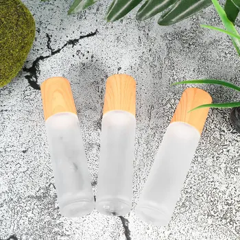 

10pcs 10ml Essential Oil Roller Bottle Empty Glass Bottle with Rolling Bead for Massage Smear Sample(Frosted Color)