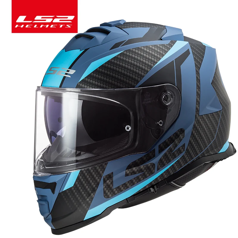 Capacete LS2 STORM 오토바이 헬멧, 풀 페이스 듀얼 렌즈 헬멧, 무료 김서림 방지 시스템 포함, ls2 ff800