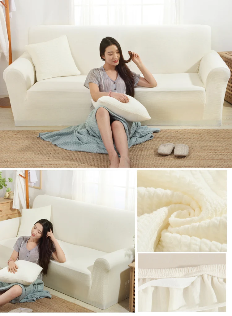 Slipcover трикотажный, на диван, крышка, утолщенная полоса, чехол для дивана, универсальный эластичный диван, подушка для гостиной, кресло, диван, украшение