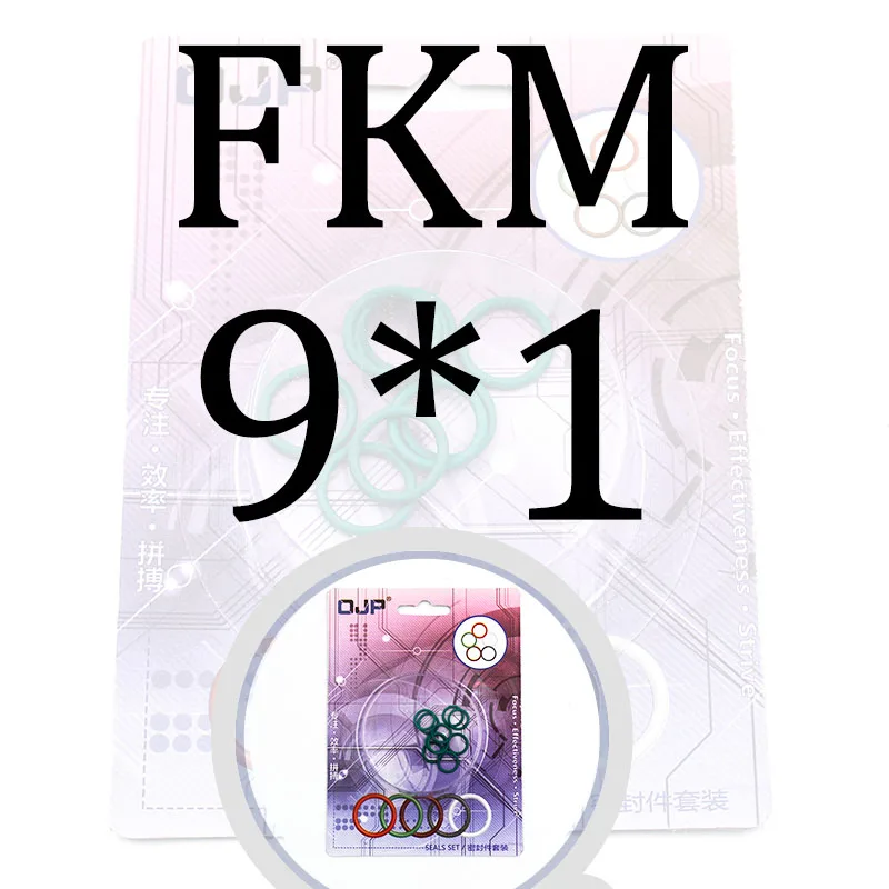 10 шт. фторкаучук кольцо FKM-хомут с круглым воротником для мальчиков и девочек комплект OD4/5/6/7/8/9/10/11/12/13* CS1mm уплотнительное кольцо шайба прокладки кольцо украшенное нефтью инжектор топлива Комплект Коробка - Цвет: PGF-OD9x1-10PC