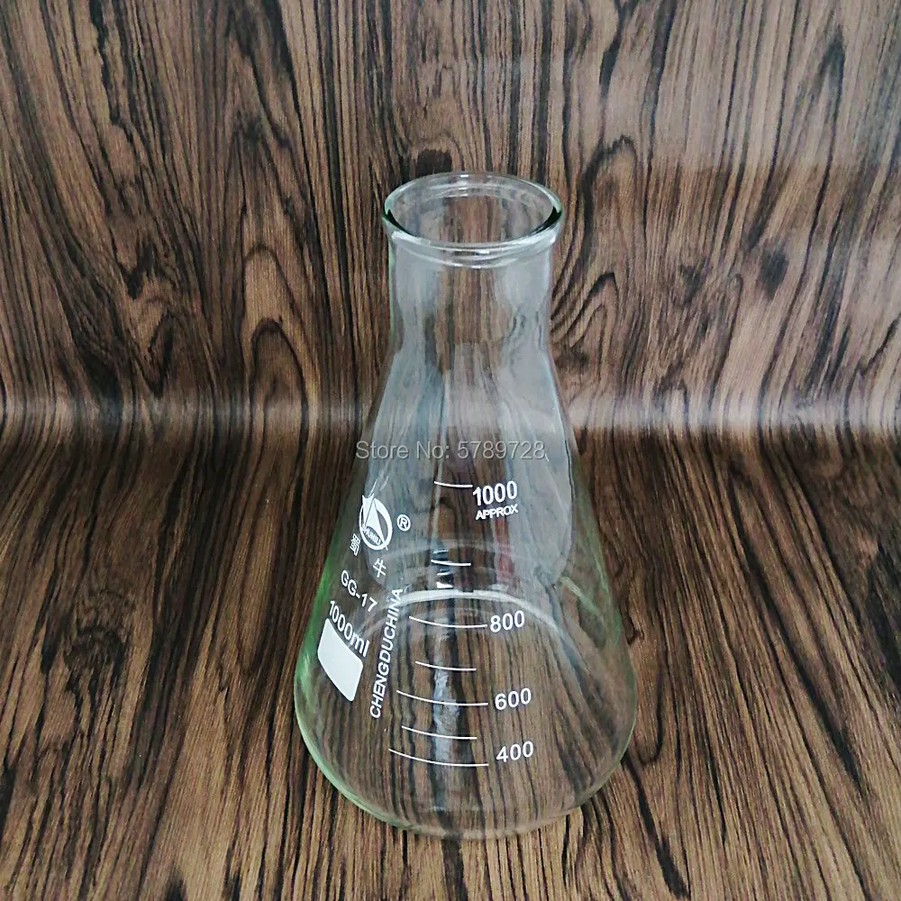 Колба из боросиликатного стекла Erlenmeyer колба с широким горлышком коническая