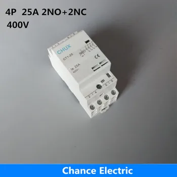 

25A CHUX 4P CT1-25 400v 50/ 60HZ 2NO+2NC Din rail Household AC Contactor popular model