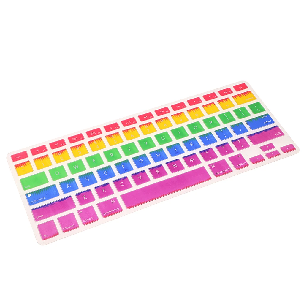 Dustproof Waterproof Silicone Rainbow Keyboard Cover Skin Protector for Macbook Pro 13/15/17'' US Version