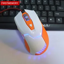 Проводная игровая компьютерная мышь, светодиодный, оптическая, игровая мышь Mause, 1600 dpi, регулируемая компьютерная мышь, USB для ноутбука, ПК