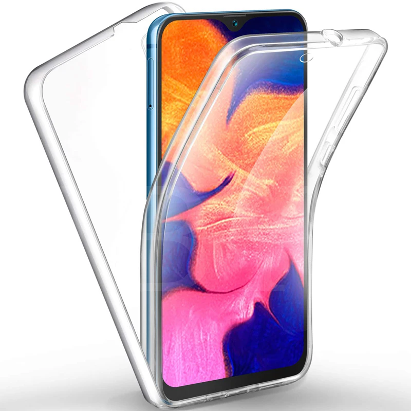 

NBYST Front&Back 360 Degree Case for Samsung Galaxy S10 Plus S10e A10 A20 A30 A50 M10 M20 M30 Full Body TPU+PC Soft Clear Cover