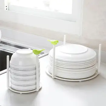 

Kitchen Shelf Bowl Holder Display Dish Drying Rack Kitchen Storage Rack Bowls Drain Shelves Cups Holder Kitchen Accessories