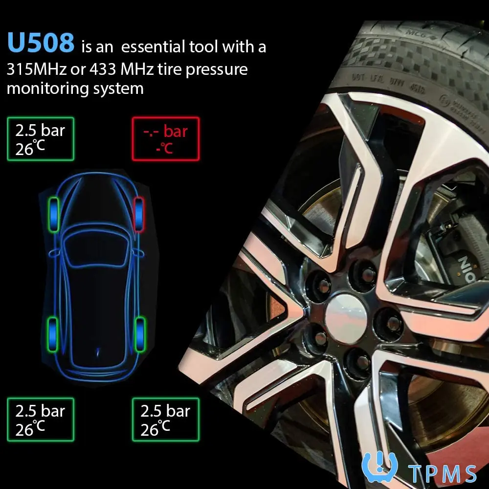 Univerzální TPMS resetovat nářadí auto pneumatika měrný tlak monitoring systém U508 auto relearn nářadí pro Ford Opel aktivace aut příslušenství