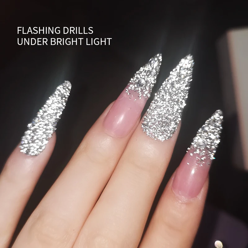 Diamonds Nail Powder Reflection Dazzling Party Nail Art DIY Decoration Sugar Gel Polish Chrome Dust Sparkly Flash Disco Pigment