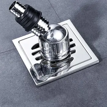 

360 Degree Head Home Floor Drain Joint Snap Adapter Connector with Overflow Cover for Washing Machine Washbasin