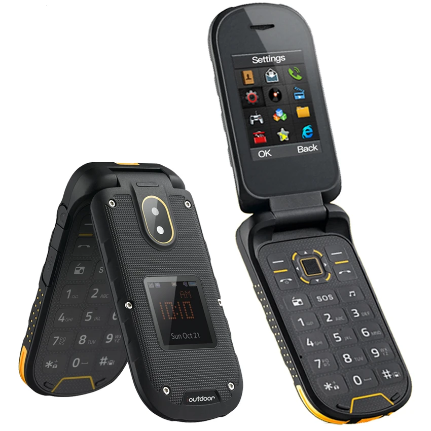 

ioutdoor F2 IP68 Waterproof Shockproof Flip mobile Phone Bluetooth Dual SIM FM Radio Unlock Rugged cellphone