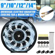 Fan-Kit Radiator Cooling Curved-Blade Electric 12-14inch 12V 80W RPM 9-10 2100 Pull Universal