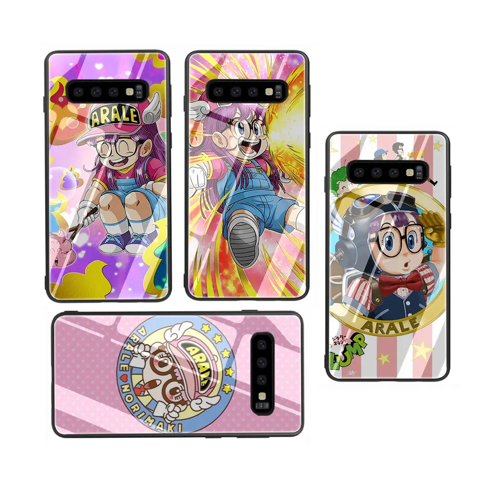 Dr. Slump Arale маленькая девочка закаленное стекло чехол для телефона для Galaxy S7 edge S8 Note 8 9 10 Plus A10 20 30 40 50 60 70