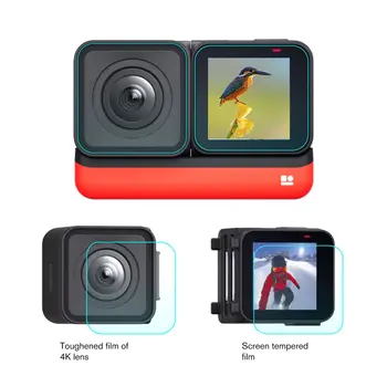 

Screen Protector For Insta360 ONE R Camera 9D Full Curved Tempered Glass Film for Front & Rear Screen & Lens Screen