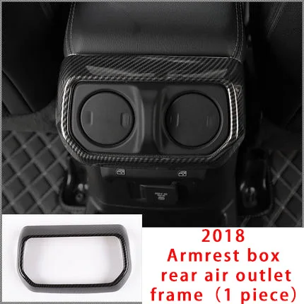 Armrest box Для Jeep Wrangler- подлокотник из углеродного волокна задняя рамка для кондиционера литья отделка 1 шт - Цвет: Armrest box